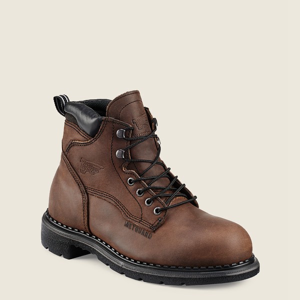 Red Wing Mens Supersole® - 6-inch Waterproof Toe Metguard - Safety Boots Brown/Black - 0867NLZTG